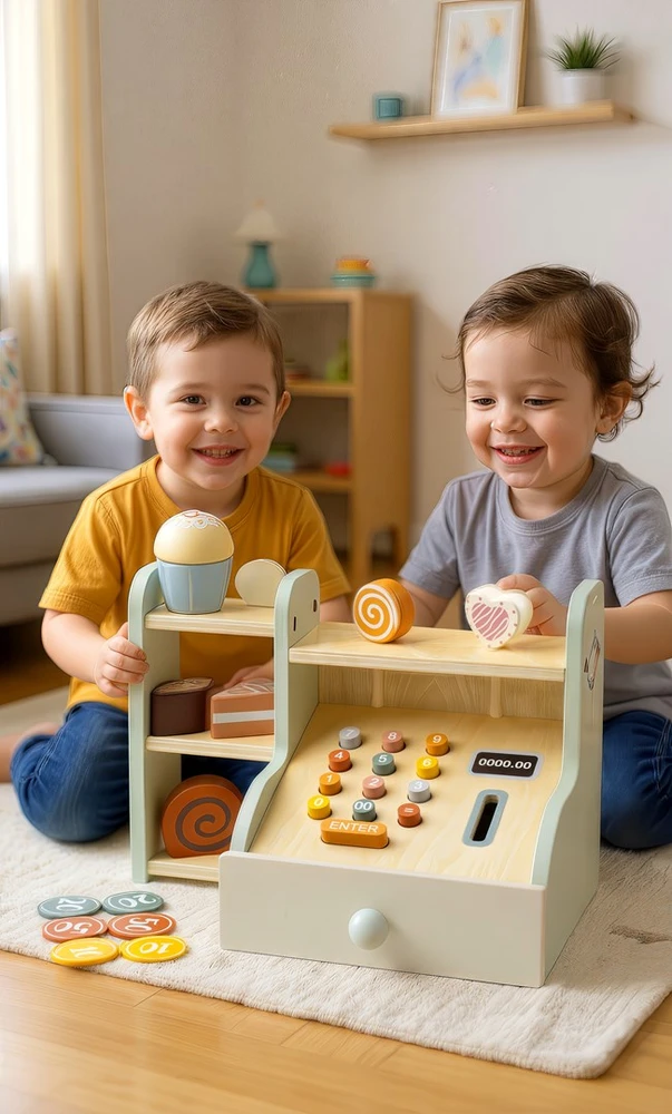 PROMIS Wooden Cash Register for Children