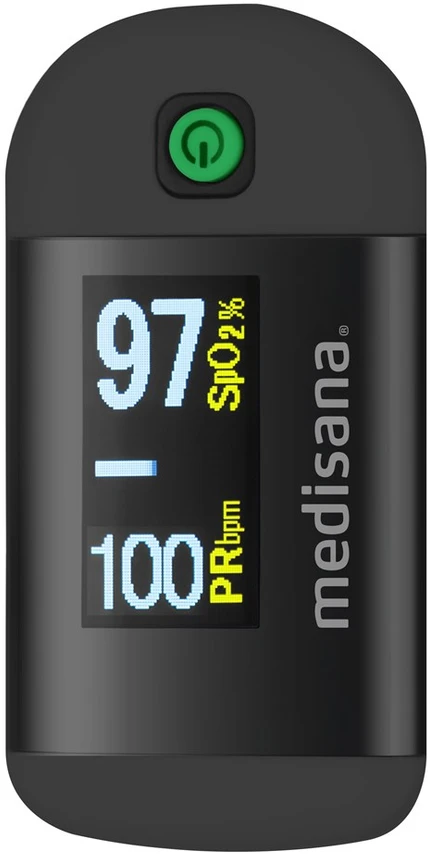 Medisana Pulso matuoklis-oksimetras PM 100, juodos spalvos