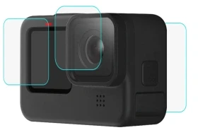Puluz 9H Tempered Glass Screen Protector for GoPro HERO12/11/10 Juodas