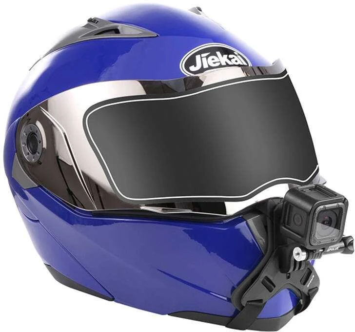 Puluz Motociklo šalmas smakras Telesin + J-Hook laikiklis sporto kameroms (GP-HBM-MT7)