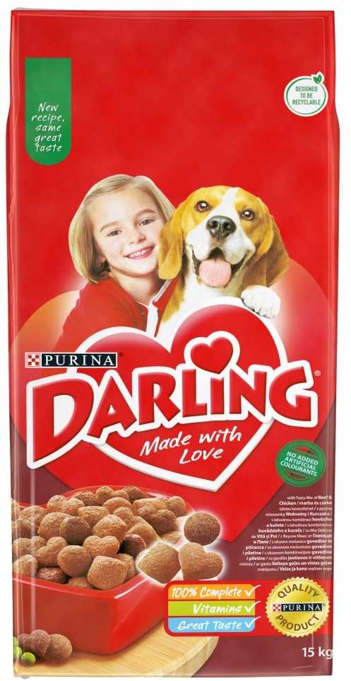 Purina Nestle PURINA Darling jautiena with vištiena - dry dog food - 15kg