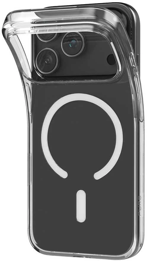 Puro 0.3 MAG Ultra-Slim TPU Dėklas suderinamas su MagSafe skirtas iPhone 17 Pro Max – skaidrus