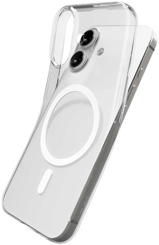 Puro 0.3 MAG Ultra-Slim TPU Dėklas suderinamas su MagSafe skirtas Apple iPhone 17 – skaidrus