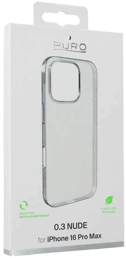 Silikoninis Puro 03 Nude Apple iPhone 16 Pro Max – dėklas telefonui skaidrus