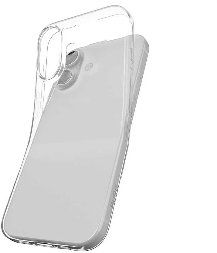 Puro 0.3 Nude itin plonas TPU dėklas, skirtas iPhone 17 – permatomas