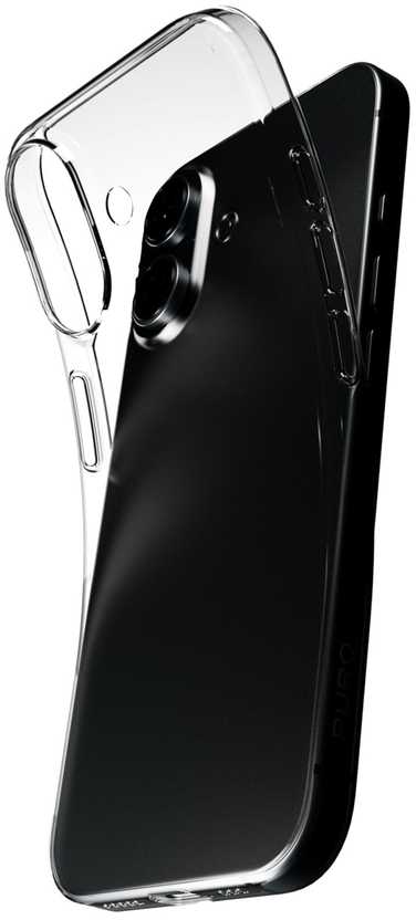 Silikoninis Puro 03 Nude Apple iPhone 16 – dėklas telefonui skaidrus