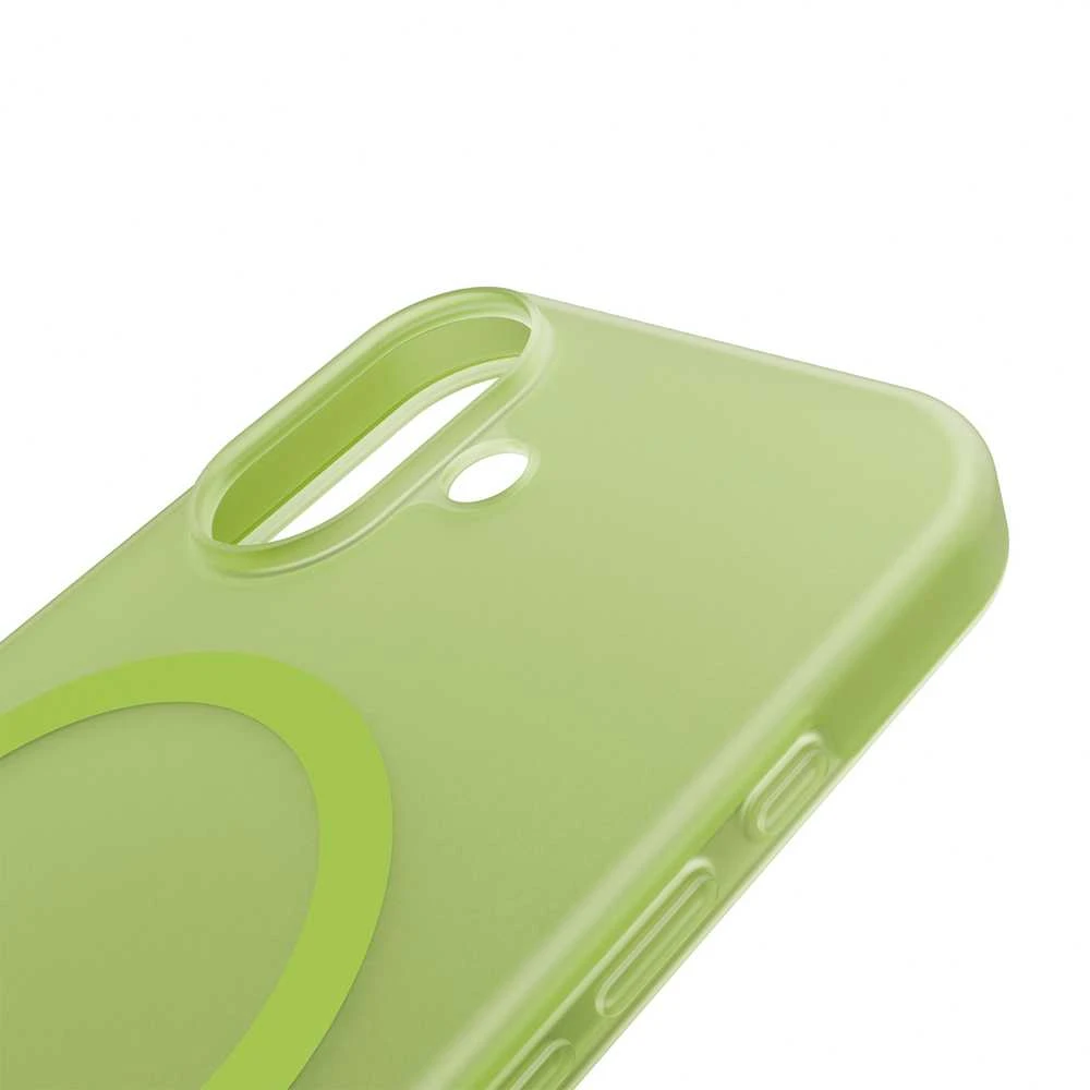 Puro Daylight Magsafe Compatible Silicone dėklas skirtas Apple iPhone 17 – Translucent žalios spalvos