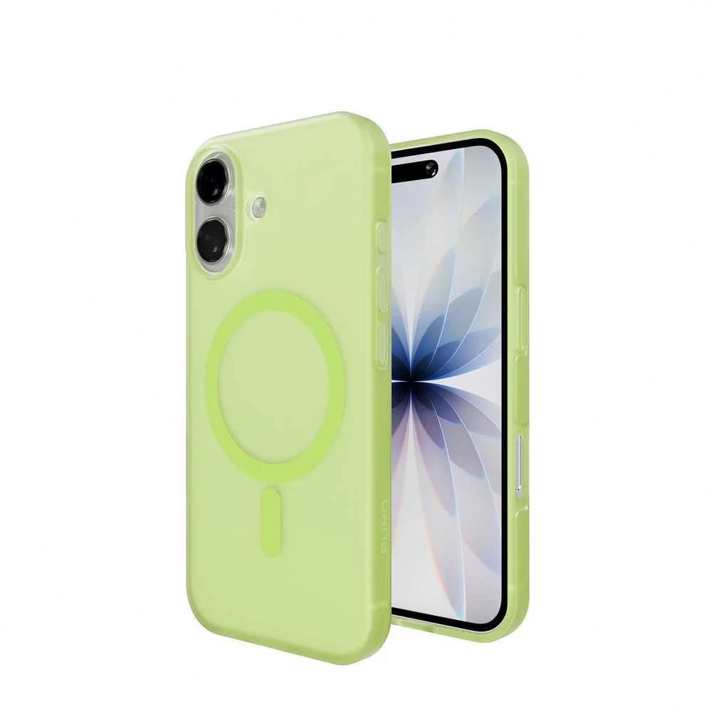 Puro Daylight Magsafe Compatible Silicone dėklas skirtas Apple iPhone 17 – Translucent žalios spalvos