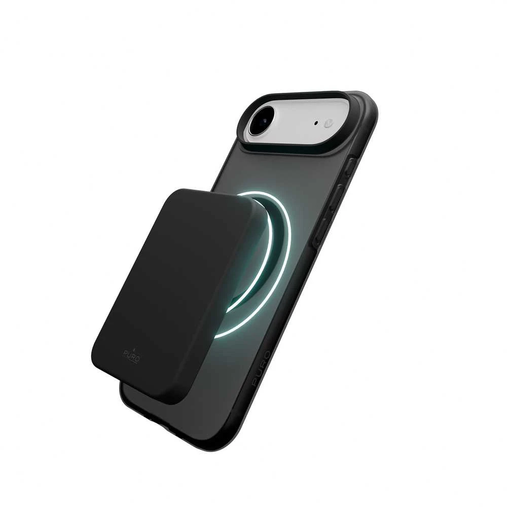 Puro Daylight Magsafe Compatible Silikoninis dėklas for iPhone 17 Air - Translucent Juodas