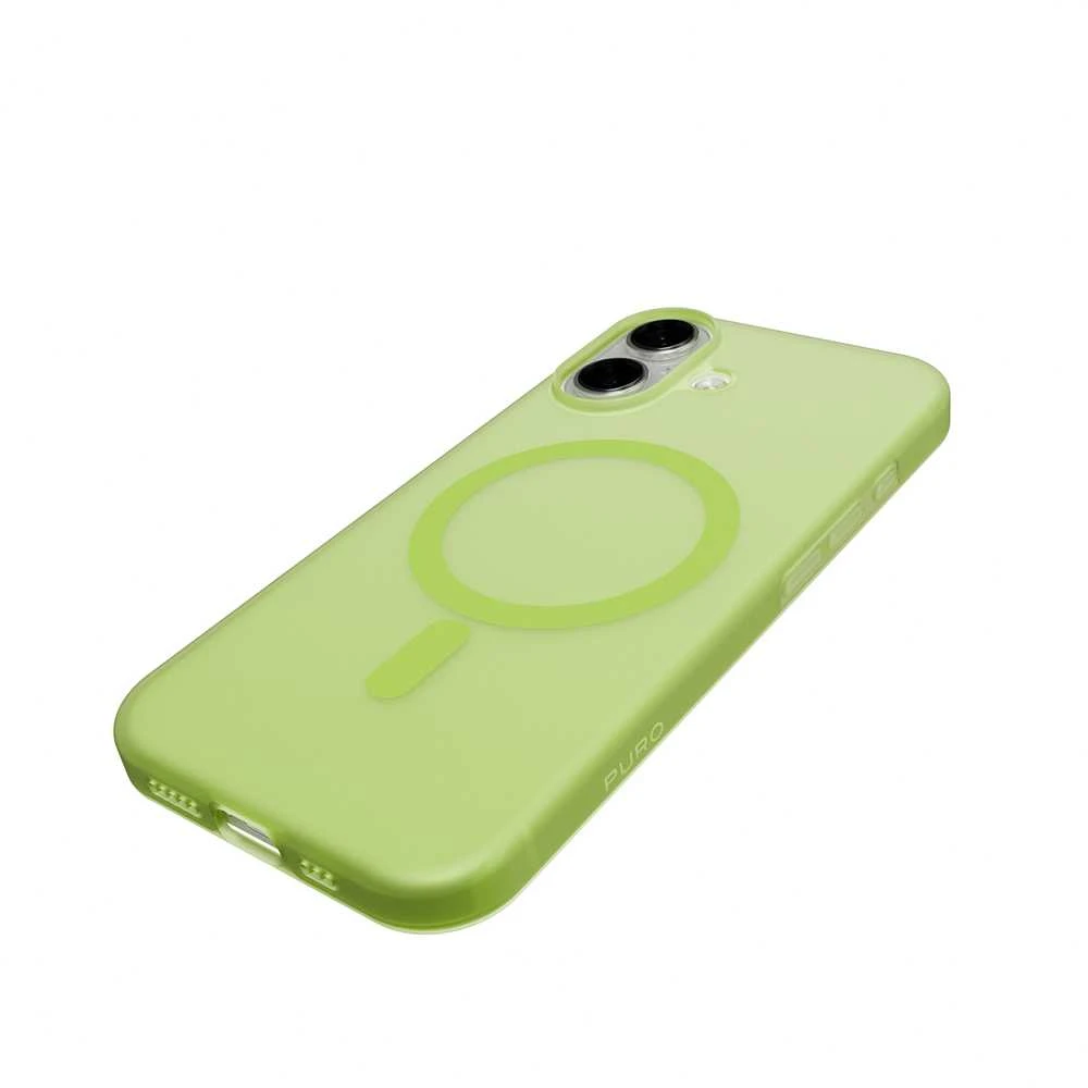 Puro Daylight Magsafe Compatible Silicone dėklas skirtas Apple iPhone 17 – Translucent žalios spalvos