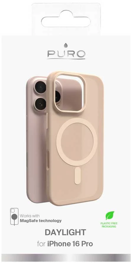 Silikoninis Puro Daylight MagSafe Apple iPhone 16 Pro - dėklas telefonui gelsvas