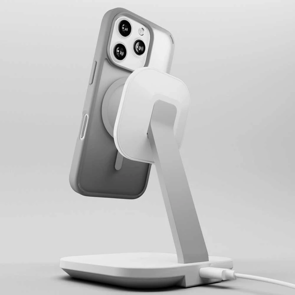 Puro Gradient MagSafe Silikoninis Apple iPhone 16 Pro - dėklas telefonui sidabro spalvos