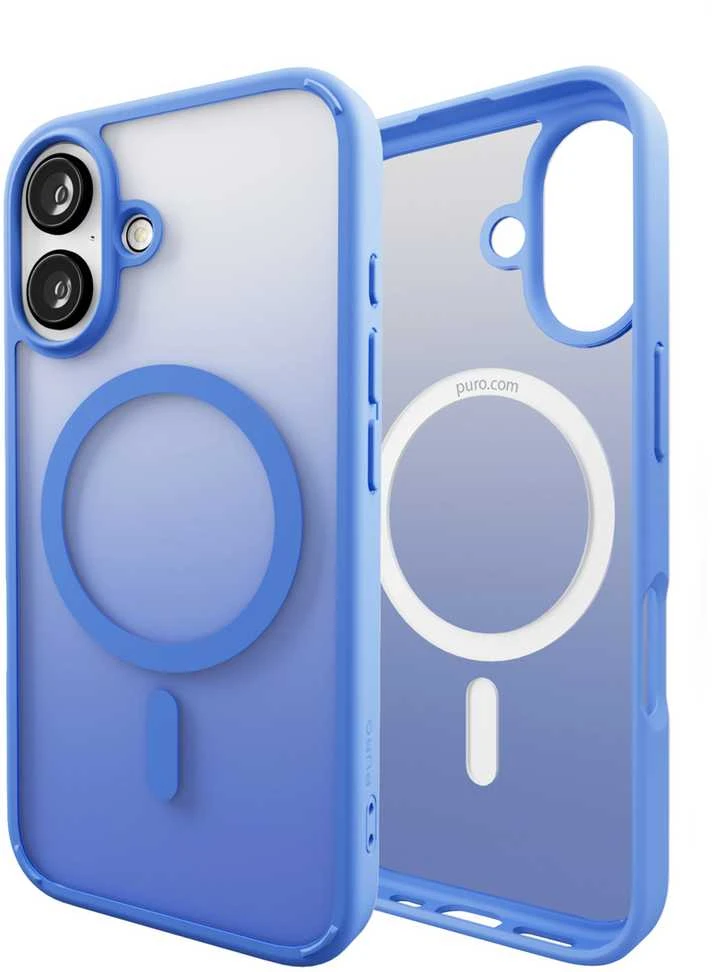 Silikoninis Puro Gradient MagSafe Apple iPhone 16 - dėklas telefonui mėlynos spalvos