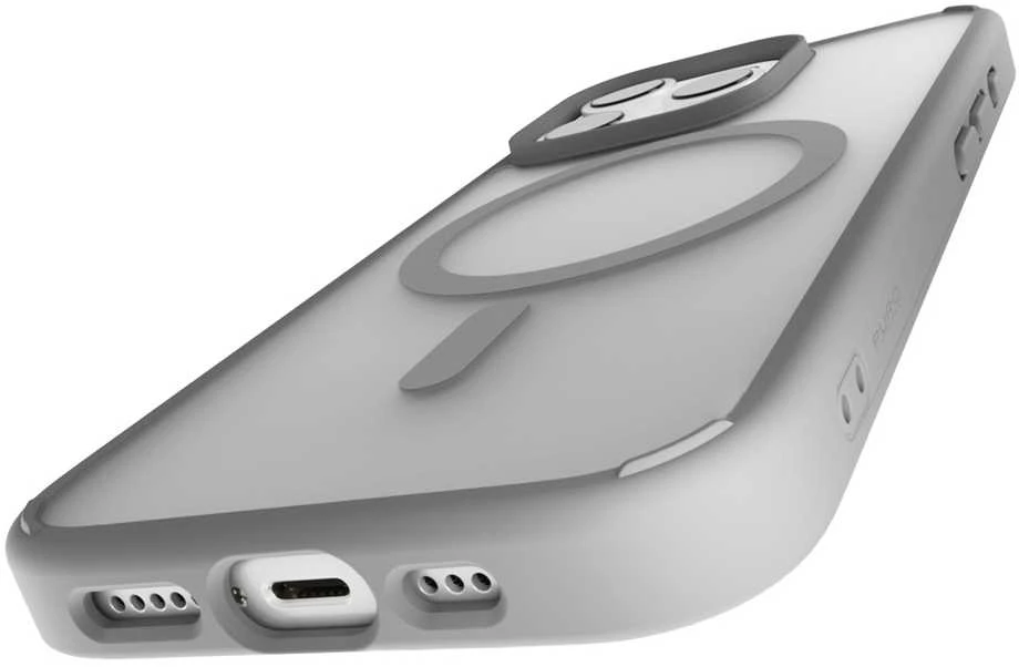 Puro Gradient MagSafe Silikoninis Apple iPhone 16 Pro Max - dėklas telefonui sidabro spalvos