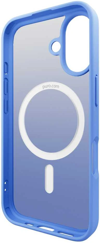Silikoninis Puro Gradient MagSafe Apple iPhone 16 - dėklas telefonui mėlynos spalvos