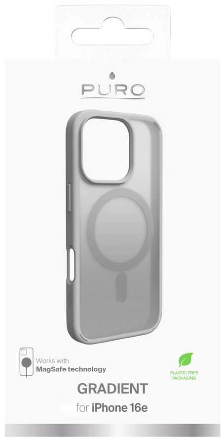 Puro Gradient MagSafe Silikoninis Apple iPhone 16 Pro Max - dėklas telefonui sidabro spalvos