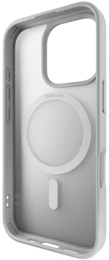 Puro Gradient MagSafe Silikoninis Apple iPhone 16 Pro - dėklas telefonui sidabro spalvos