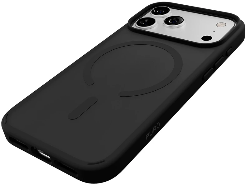 Puro Gradient TPU dėklas suderinamas su MagSafe skirtas Apple iPhone 17 Pro Max - juodos spalvos
