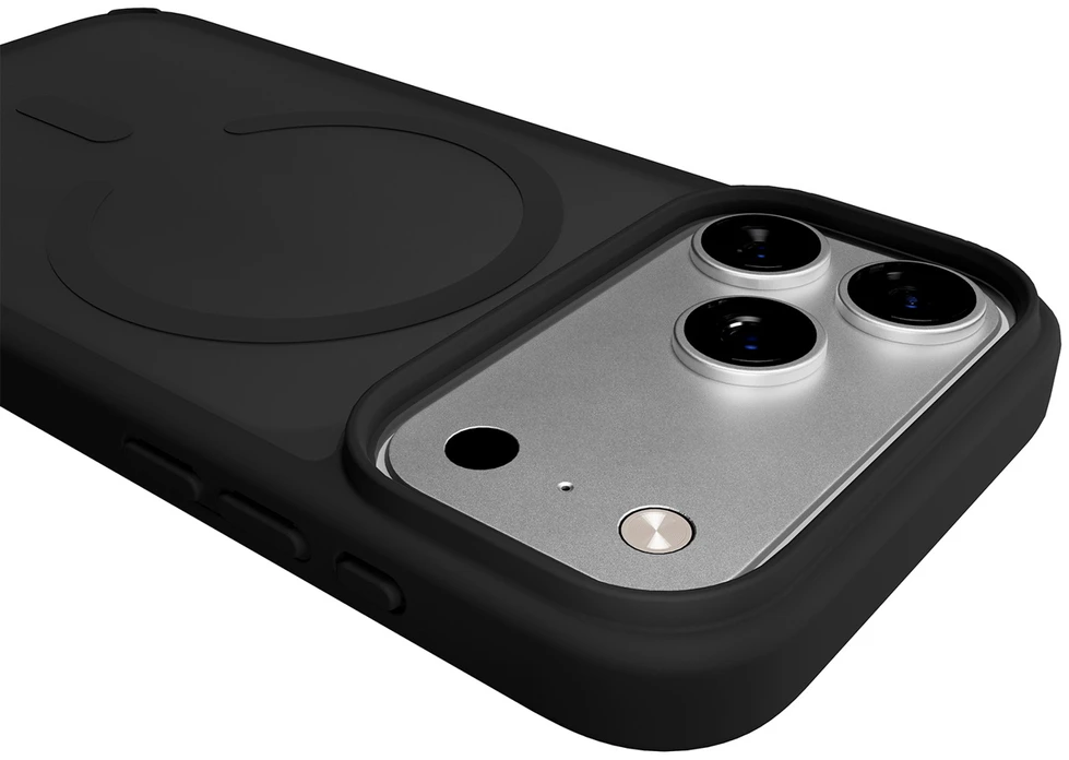 Puro Gradient TPU dėklas suderinamas su MagSafe skirtas Apple iPhone 17 Pro Max - juodos spalvos