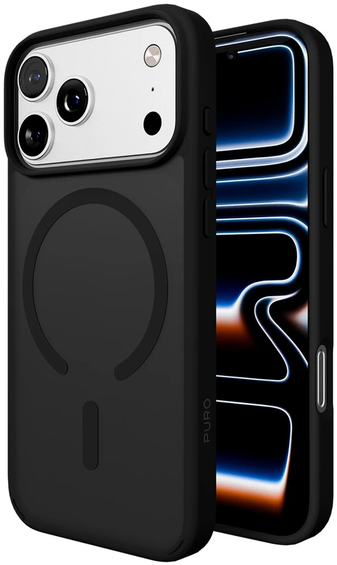 Puro Gradient TPU dėklas suderinamas su MagSafe skirtas Apple iPhone 17 Pro Max - juodos spalvos