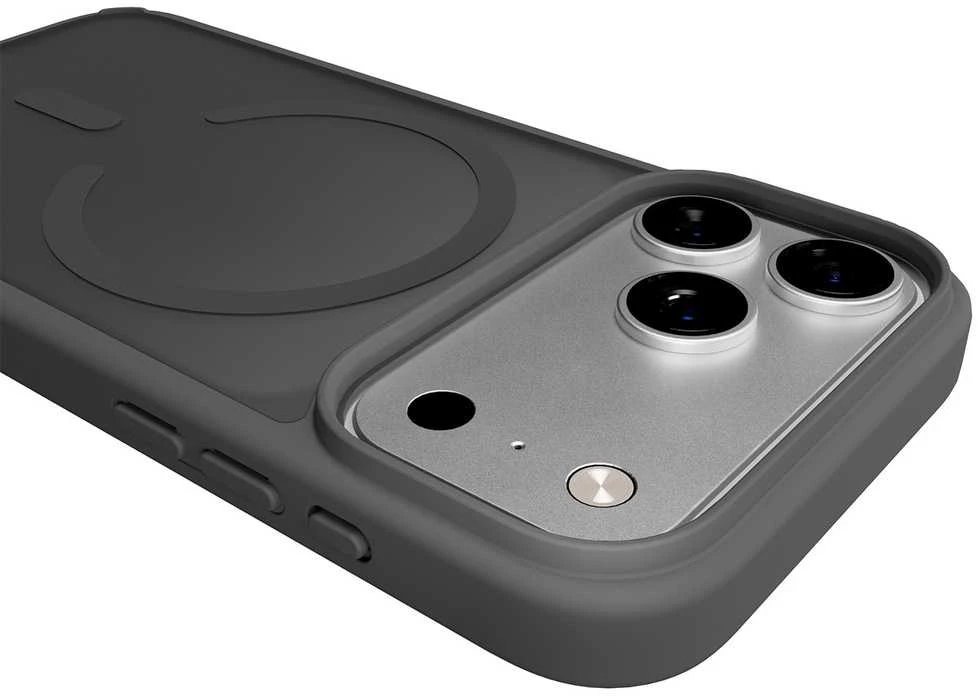 „Puro“ gradientinis TPU „MagSafe“ suderinamas dėklas, skirtas „iPhone 17 Pro Max“ – pilkas