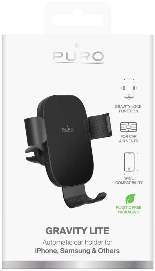 Puro Gravity Car Air Vent Gravity Holder – juodos spalvos