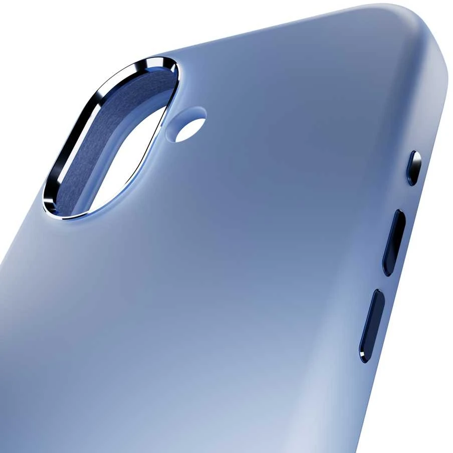 Puro Pure Icon Mag Pro Liquid Silicone dėklas skirtas Apple iPhone 17, MagSafe Compatible, with Camera Protection and Aluminum Mygtukai – Mėlyna