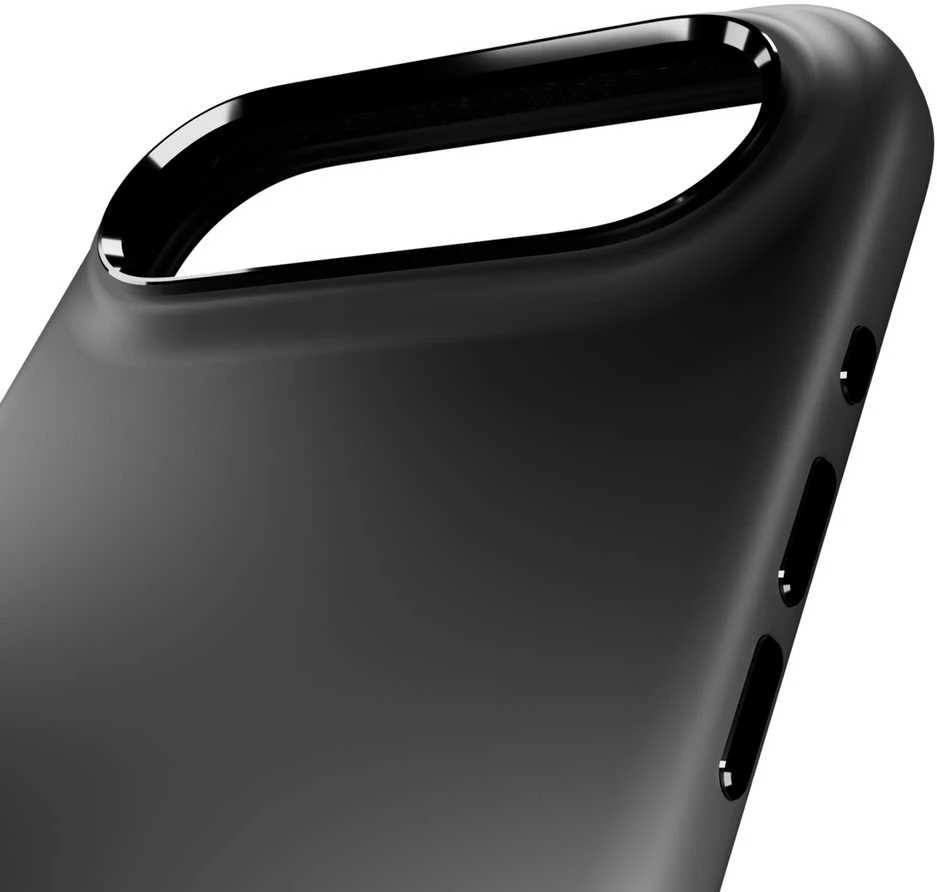 Puro Pure Icon Mag Pro Liquid Silicone dėklas skirtas Apple iPhone 17 Air, MagSafe Compatible, with Camera Protection and Aluminum Mygtukai – juodos spalvos