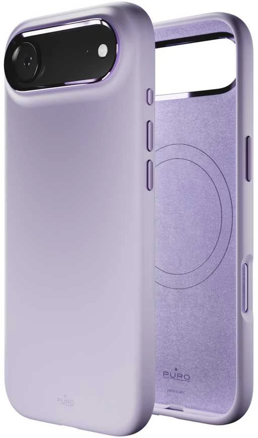 Puro Pure Icon Mag Pro Liquid Silicone dėklas skirtas Apple iPhone 17 Air, MagSafe Compatible, with Camera Protection and Aluminum Mygtukai – rožinės spalvos