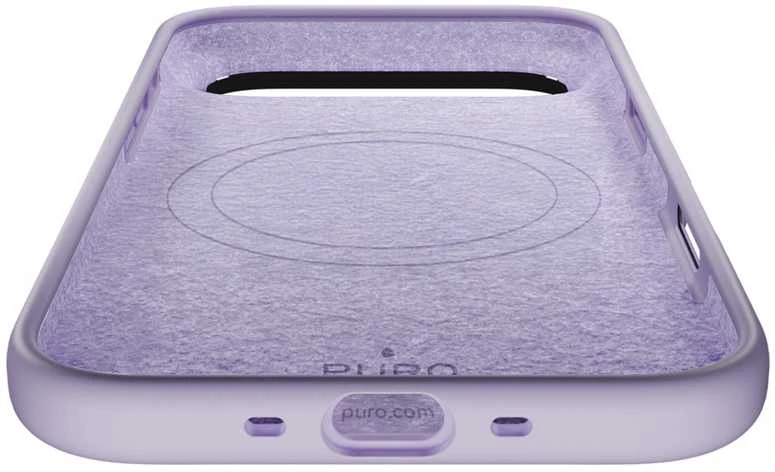 Puro Pure Icon Mag Pro Liquid Silicone dėklas skirtas Apple iPhone 17 Air, MagSafe Compatible, with Camera Protection and Aluminum Mygtukai – rožinės spalvos