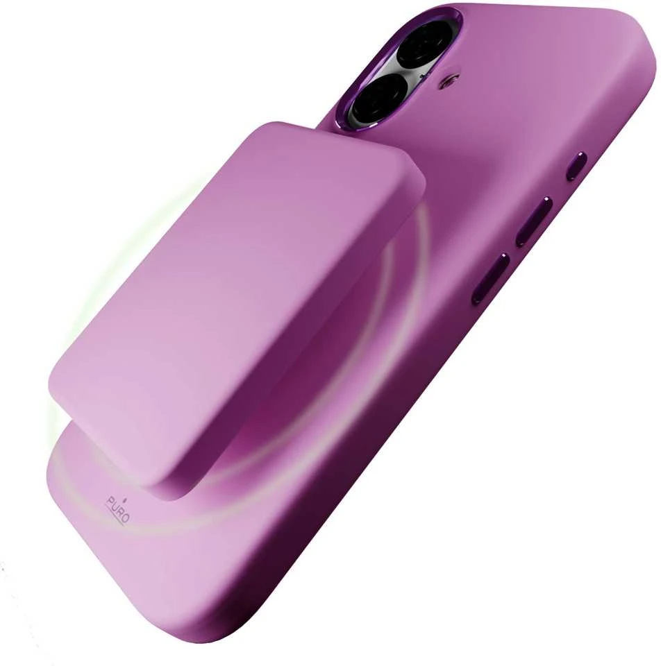 iPhone 16 silikoninis dėklas PURO, ICON MAG PRO, rožinis / PUIPC1661ICONMPROSE / 2512399