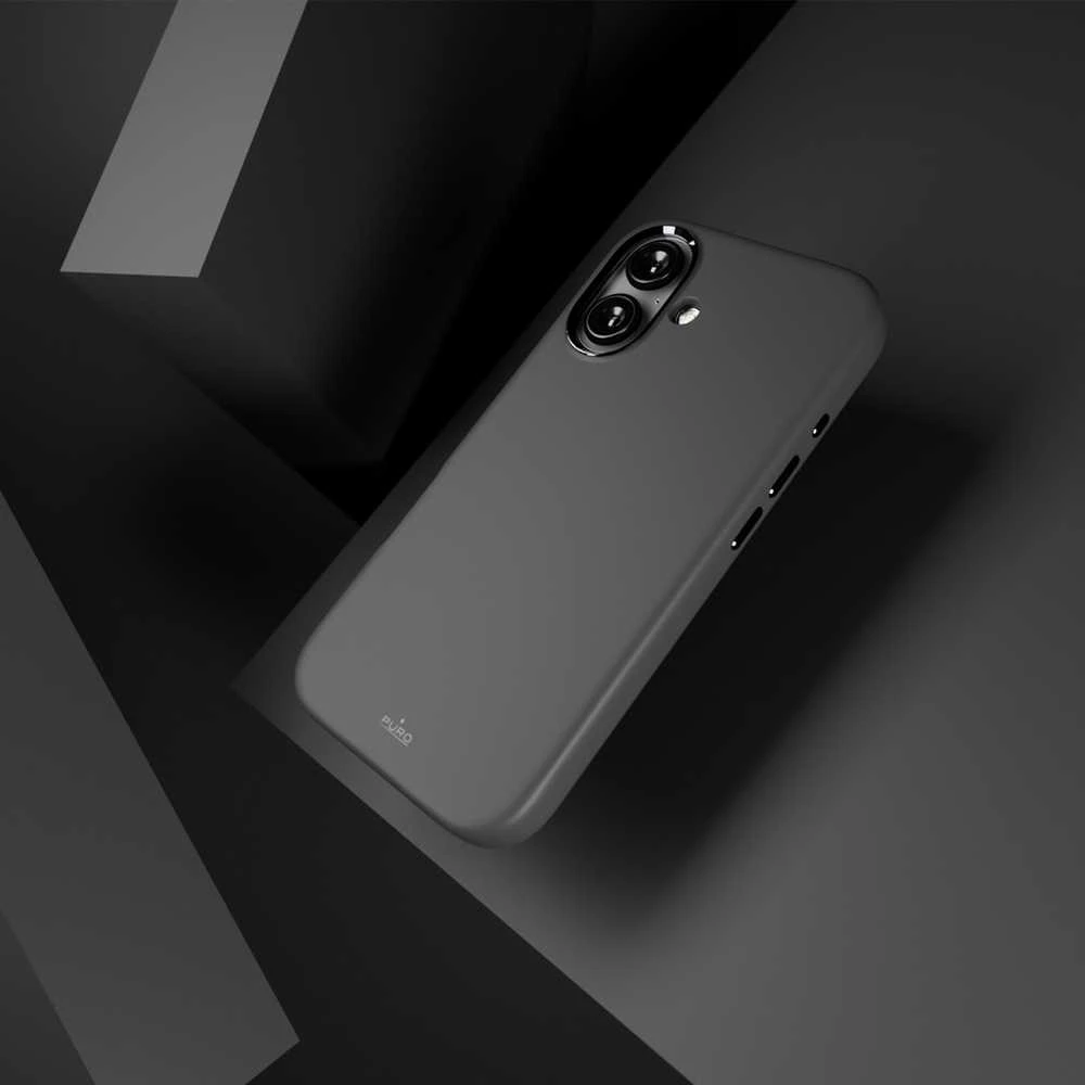 Silikoninis Puro Icon Mag Pro MagSafe Apple iPhone 16 – dėklas telefonui juodos spalvos
