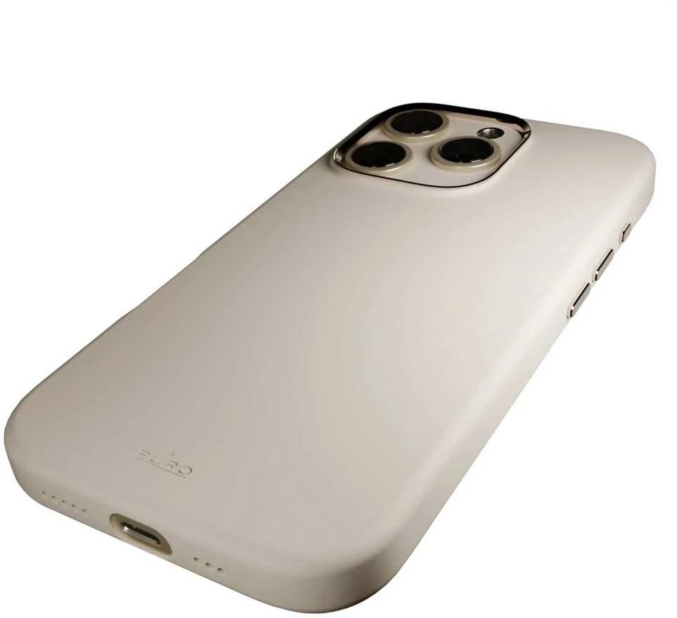 Silikoninis Puro Icon Mag Pro MagSafe Apple iPhone 16 Pro – dėklas telefonui gelsvas