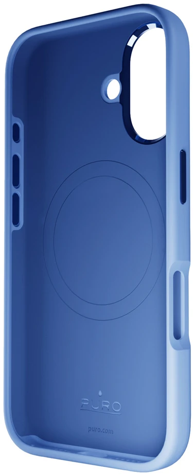 Silikoninis Puro Icon Mag Pro MagSafe Apple iPhone 16 - dėklas telefonui mėlynos spalvos