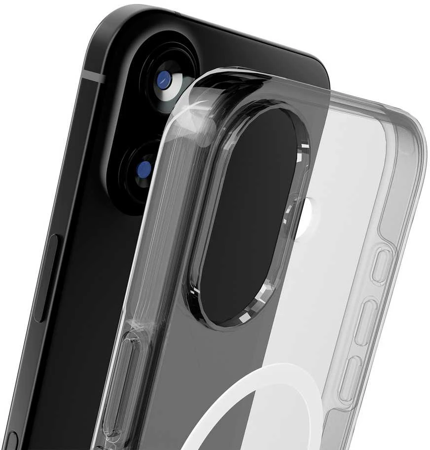 Puro Impact Clear D3O TPU+PC suderinamas su MagSafe dėklas skirtas Apple iPhone 17 – skaidrus