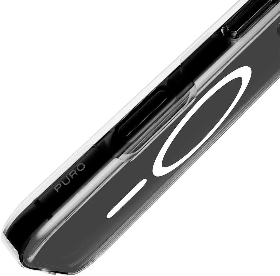 Puro Impact Clear D3O TPU+PC suderinamas su MagSafe dėklas skirtas Apple iPhone 17 – skaidrus