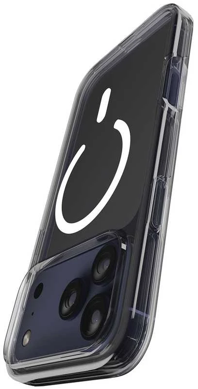 Puro Impact Clear D3O TPU+PC dėklas suderinamas su MagSafe skirtas Apple iPhone 17 Pro Max – skaidrus