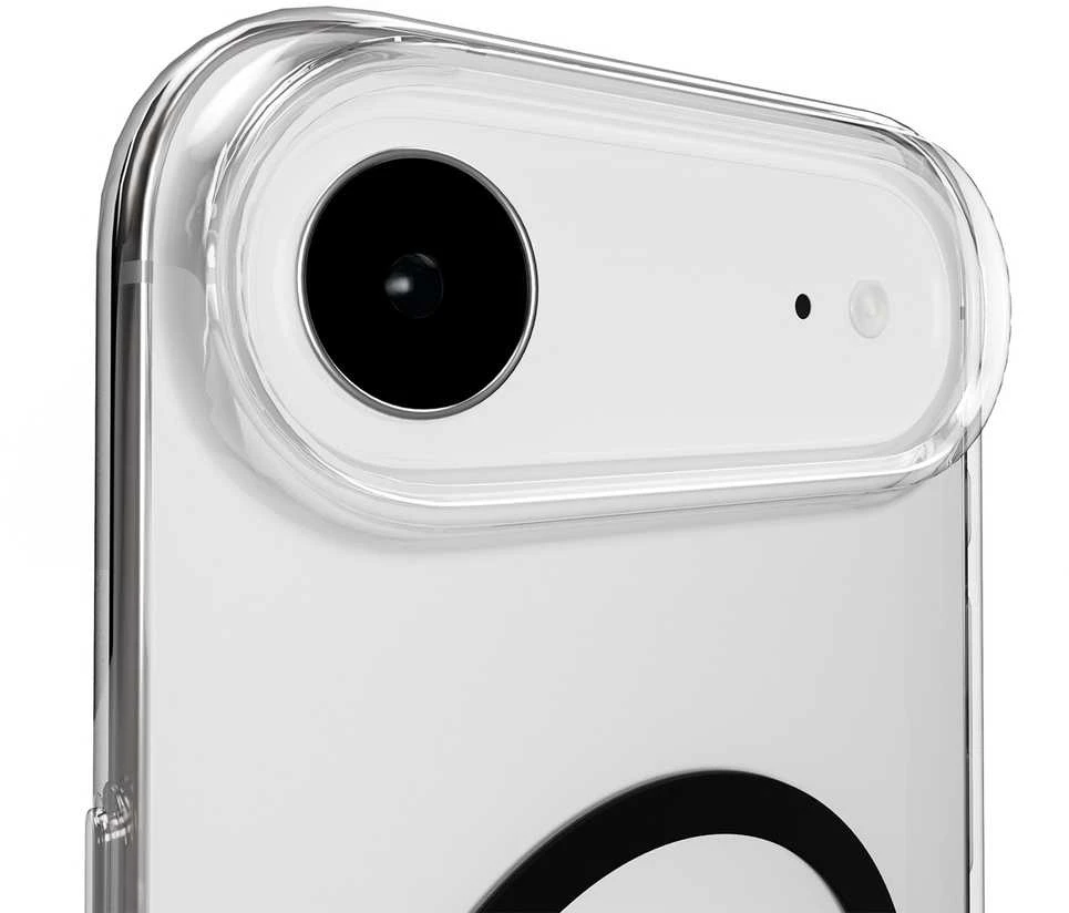 Puro „Lite Mag TPU + PC“ dėklas, suderinamas su „MagSafe“, skirtas „iPhone 17 Air“ – skaidrus su juodu žiedu