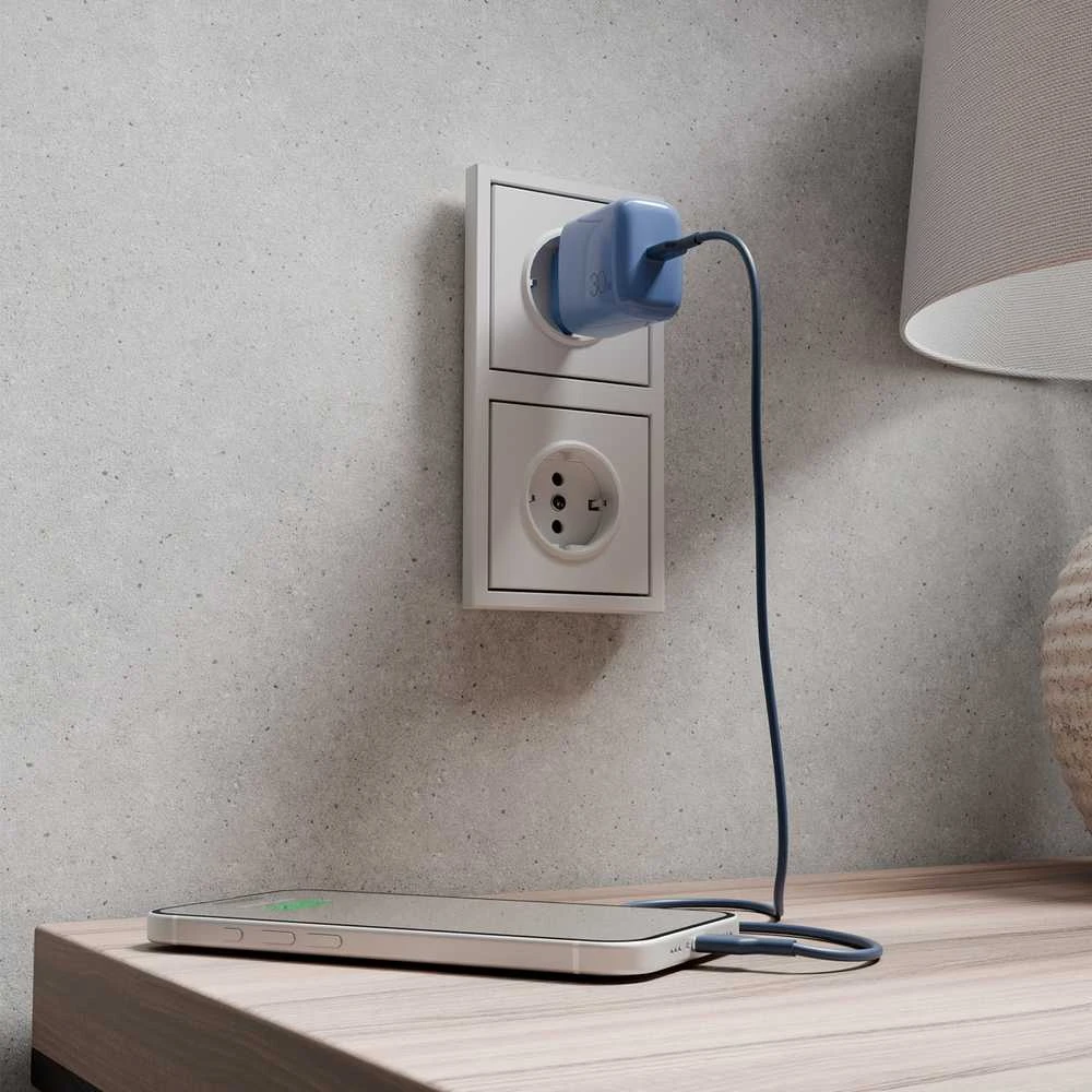 Puro Pro Lite 30W USB-C sieninis įkroviklis - Mėlyna