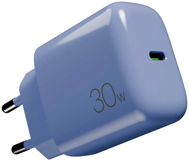 Puro Pro Lite 30W USB-C sieninis įkroviklis - Mėlyna