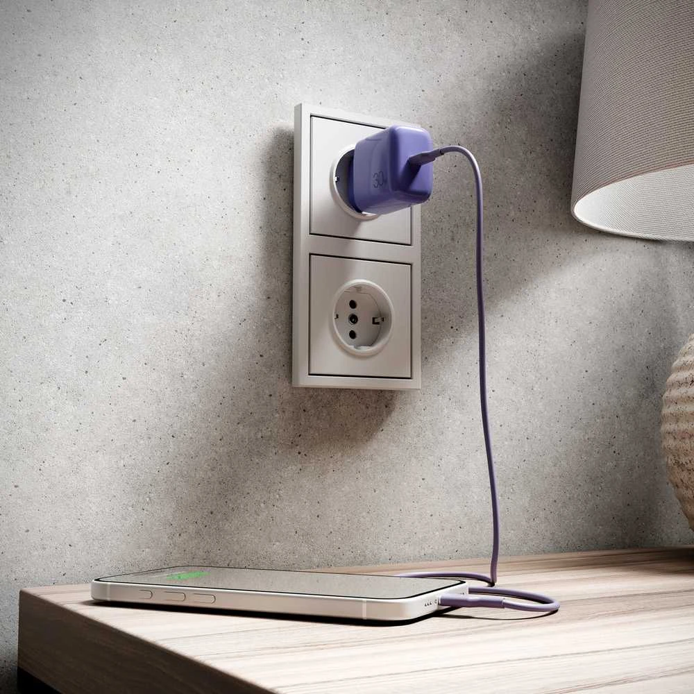 Puro Pro Lite 30W USB-C Wall Charger - Violetinė