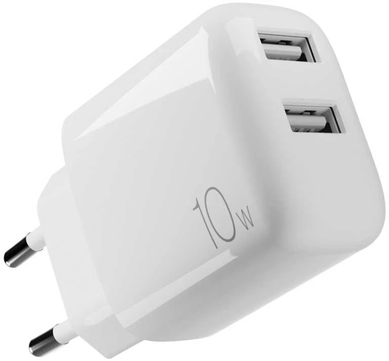Puro PROLITE 10W 2x USB-A laidinis įkroviklis - baltos spalvos