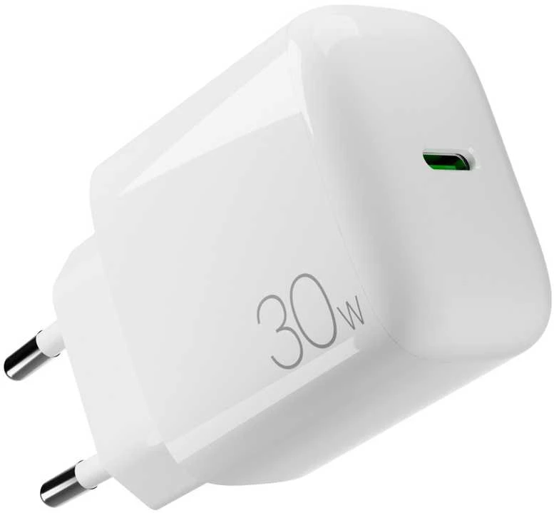 Puro PROLITE 30W USB-C laidinis įkroviklis – baltos spalvos
