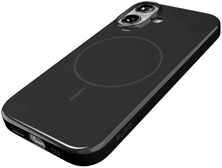 Puro „Pulse“ apsauginis polikarbonato dėklas „iPhone 17“ – juodas