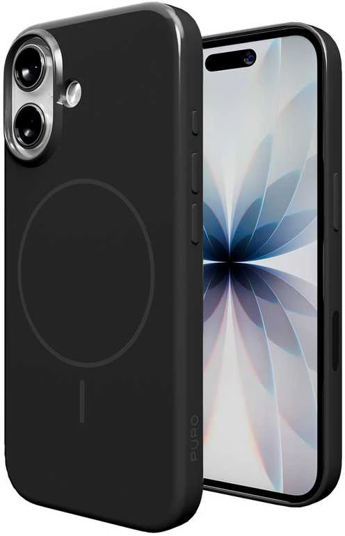 Puro „Pulse“ apsauginis polikarbonato dėklas „iPhone 17“ – juodas