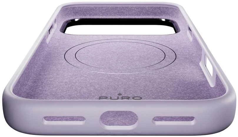 Puro Icon Mag Pro Liquid Silicone dėklas telefonui iPhone 17 Pro Max, MagSafe Compatible, with Camera Protection and Aluminum Mygtukai – Rožinė