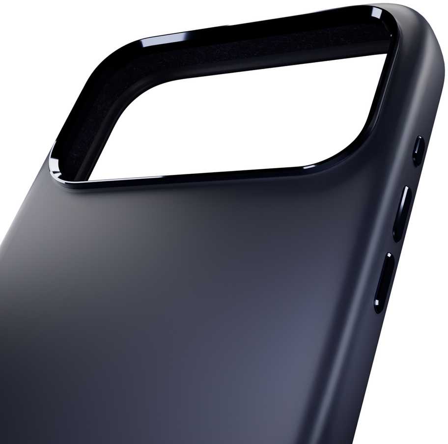 Puro Icon Mag Pro Liquid Silikoninis dėklas for iPhone 17 Pro Max, MagSafe Compatible, with Camera Protection and Aluminum Mygtukai - Dark Mėlyna