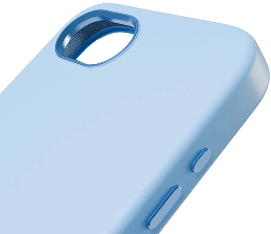 Puro Liquid Silicon dėklas „ICON MAG PRO” su Magsafe, metal buttons and camera ring skirtas Apple iPhone 16E, mėlynos spalvos
