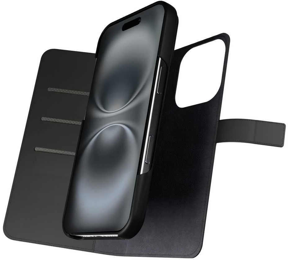 Puro Wallet Detachable MagSafe 2in1 Apple iPhone 16 Pro - dėklas telefonui juodos spalvos