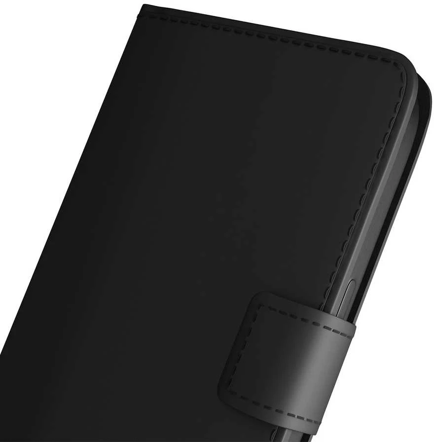 Puro Wallet Stand dėklas skirtas Apple iPhone 17 made of eco-leather, with a flap, wallet and stand function - juodos spalvos